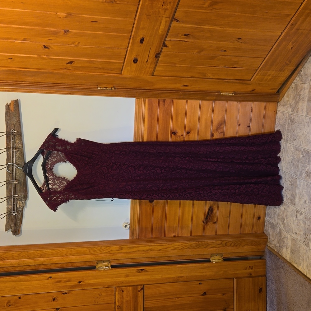 Plum lace dress- mother of bride